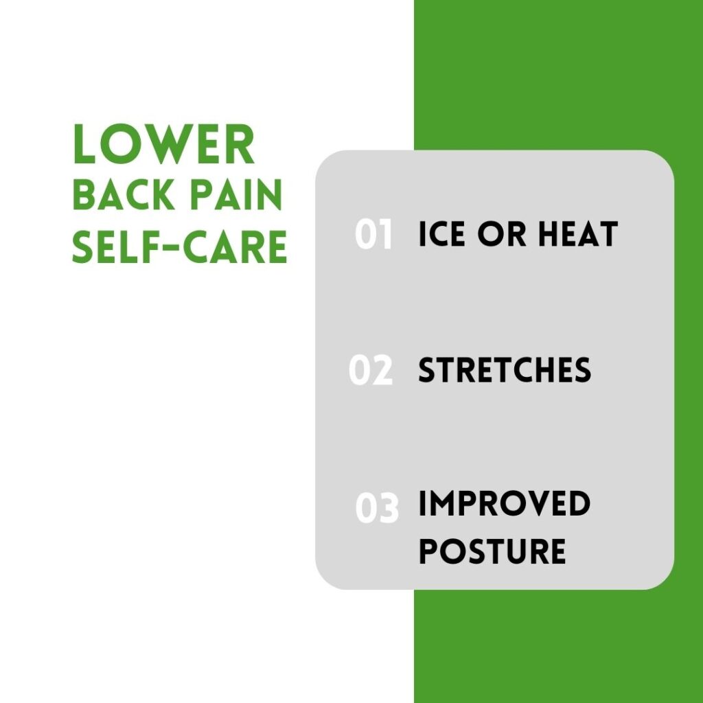 Lower back pain self-care tips